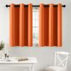 MIULEE Burgundy Red Blackout Curtains for Bedroom Living Room 72 Inches Long 2 Panels, Thermal Insulated Drapes Solid Grommet Top Noise Reduction Christmas Window Treatments W40 x L72 Inch(Orange)