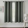 MIULEE Burgundy Red Blackout Curtains for Bedroom Living Room 72 Inches Long 2 Panels, Thermal Insulated Drapes Solid Grommet Top Noise Reduction Christmas Window Treatments W40 x L72 Inch(Dark Mallard)