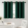 MIULEE Burgundy Red Blackout Curtains for Bedroom Living Room 72 Inches Long 2 Panels, Thermal Insulated Drapes Solid Grommet Top Noise Reduction Christmas Window Treatments W40 x L72 Inch(Hunter Green)