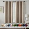 MIULEE Burgundy Red Blackout Curtains for Bedroom Living Room 72 Inches Long 2 Panels, Thermal Insulated Drapes Solid Grommet Top Noise Reduction Christmas Window Treatments W40 x L72 Inch(Taupe)