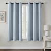 MIULEE Burgundy Red Blackout Curtains for Bedroom Living Room 72 Inches Long 2 Panels, Thermal Insulated Drapes Solid Grommet Top Noise Reduction Christmas Window Treatments W40 x L72 Inch(Light Blue)