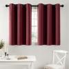 MIULEE Burgundy Red Blackout Curtains for Bedroom Living Room 72 Inches Long 2 Panels, Thermal Insulated Drapes Solid Grommet Top Noise Reduction Christmas Window Treatments W40 x L72 Inch(Burgundy Red)