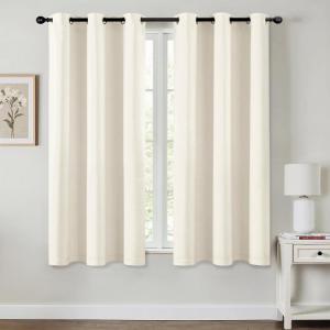 MIULEE Burgundy Red Blackout Curtains for Bedroom Living Room 72 Inches Long 2 Panels, Thermal Insulated Drapes Solid Grommet Top Noise Reduction Christmas Window Treatments W40 x L72 Inch(Birch)