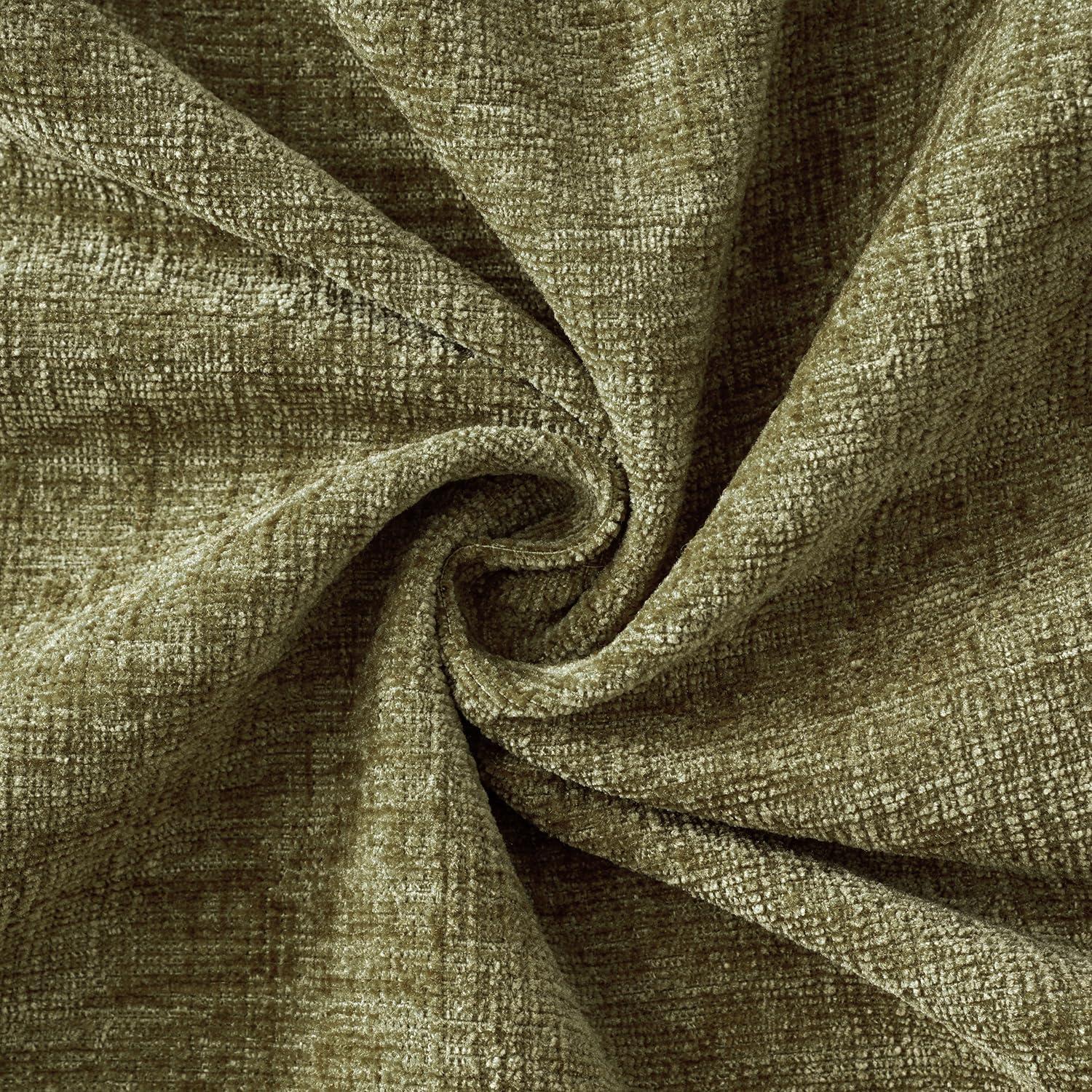 imageMIULEE Pack of 2 Couch Throw Pillow Covers 18x18 Inch Soft Gold Chenille Pillow Covers for Sofa Living Room Spring Home Decor Couch Solid Dyed CasesOlive Green