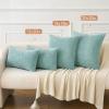 MIULEE Pack of 2 Couch Throw Pillow Covers 18×18 Inch Soft Gold Chenille Pillow Covers for Sofa Living Room Spring Home Decor Couch Solid Dyed Cases(Aqua Green)