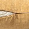 MIULEE Pack of 2 Couch Throw Pillow Covers 18×18 Inch Soft Gold Chenille Pillow Covers for Sofa Living Room Spring Home Decor Couch Solid Dyed Cases(Beige Yellow)