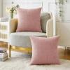 MIULEE Pack of 2 Couch Throw Pillow Covers 18×18 Inch Soft Gold Chenille Pillow Covers for Sofa Living Room Spring Home Decor Couch Solid Dyed Cases(Blush Pink)