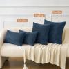 MIULEE Pack of 2 Couch Throw Pillow Covers 18×18 Inch Soft Gold Chenille Pillow Covers for Sofa Living Room Spring Home Decor Couch Solid Dyed Cases(Blue)