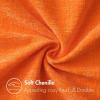 MIULEE Pack of 2 Couch Throw Pillow Covers 18×18 Inch Soft Gold Chenille Pillow Covers for Sofa Living Room Spring Home Decor Couch Solid Dyed Cases(Bright Orange)