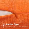 MIULEE Pack of 2 Couch Throw Pillow Covers 18×18 Inch Soft Gold Chenille Pillow Covers for Sofa Living Room Spring Home Decor Couch Solid Dyed Cases(Bright Orange)