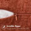 MIULEE Pack of 2 Couch Throw Pillow Covers 18×18 Inch Soft Gold Chenille Pillow Covers for Sofa Living Room Spring Home Decor Couch Solid Dyed Cases(Burnt Orange)
