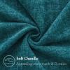 MIULEE Pack of 2 Couch Throw Pillow Covers 18×18 Inch Soft Gold Chenille Pillow Covers for Sofa Living Room Spring Home Decor Couch Solid Dyed Cases(Dark Teal)