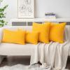 MIULEE Pack of 2 Couch Throw Pillow Covers 18×18 Inch Soft Gold Chenille Pillow Covers for Sofa Living Room Spring Home Decor Couch Solid Dyed Cases(Goose Yellow)