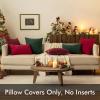 MIULEE Pack of 2 Couch Throw Pillow Covers 18×18 Inch Soft Gold Chenille Pillow Covers for Sofa Living Room Spring Home Decor Couch Solid Dyed Cases(Green)