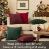 MIULEE Pack of 2 Couch Throw Pillow Covers 18×18 Inch Soft Gold Chenille Pillow Covers for Sofa Living Room Spring Home Decor Couch Solid Dyed Cases(Green)