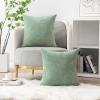 MIULEE Pack of 2 Couch Throw Pillow Covers 18×18 Inch Soft Gold Chenille Pillow Covers for Sofa Living Room Spring Home Decor Couch Solid Dyed Cases(Greyish Green)