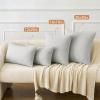 MIULEE Pack of 2 Couch Throw Pillow Covers 18×18 Inch Soft Gold Chenille Pillow Covers for Sofa Living Room Spring Home Decor Couch Solid Dyed Cases(Light Gray)