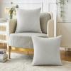 MIULEE Pack of 2 Couch Throw Pillow Covers 18×18 Inch Soft Gold Chenille Pillow Covers for Sofa Living Room Spring Home Decor Couch Solid Dyed Cases(Light Gray)