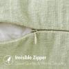 MIULEE Pack of 2 Couch Throw Pillow Covers 18×18 Inch Soft Gold Chenille Pillow Covers for Sofa Living Room Spring Home Decor Couch Solid Dyed Cases(Light Green)