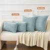 MIULEE Pack of 2 Couch Throw Pillow Covers 18×18 Inch Soft Gold Chenille Pillow Covers for Sofa Living Room Spring Home Decor Couch Solid Dyed Cases(Light Blue)