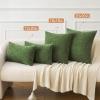 MIULEE Pack of 2 Couch Throw Pillow Covers 18×18 Inch Soft Gold Chenille Pillow Covers for Sofa Living Room Spring Home Decor Couch Solid Dyed Cases(Moss Green)