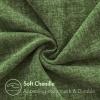 MIULEE Pack of 2 Couch Throw Pillow Covers 18×18 Inch Soft Gold Chenille Pillow Covers for Sofa Living Room Spring Home Decor Couch Solid Dyed Cases(Moss Green)