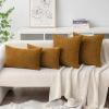 MIULEE Pack of 2 Couch Throw Pillow Covers 18×18 Inch Soft Gold Chenille Pillow Covers for Sofa Living Room Spring Home Decor Couch Solid Dyed Cases(Mustard)