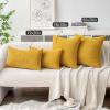 MIULEE Pack of 2 Couch Throw Pillow Covers 18×18 Inch Soft Gold Chenille Pillow Covers for Sofa Living Room Spring Home Decor Couch Solid Dyed Cases(Mustard Yellow)