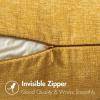 MIULEE Pack of 2 Couch Throw Pillow Covers 18×18 Inch Soft Gold Chenille Pillow Covers for Sofa Living Room Spring Home Decor Couch Solid Dyed Cases(Mustard Yellow)