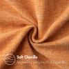 MIULEE Pack of 2 Couch Throw Pillow Covers 18×18 Inch Soft Gold Chenille Pillow Covers for Sofa Living Room Spring Home Decor Couch Solid Dyed Cases(Orange)