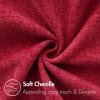 MIULEE Pack of 2 Couch Throw Pillow Covers 18×18 Inch Soft Gold Chenille Pillow Covers for Sofa Living Room Spring Home Decor Couch Solid Dyed Cases(Red)