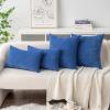 MIULEE Pack of 2 Couch Throw Pillow Covers 18×18 Inch Soft Gold Chenille Pillow Covers for Sofa Living Room Spring Home Decor Couch Solid Dyed Cases(Royal Blue)