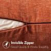 MIULEE Pack of 2 Couch Throw Pillow Covers 18×18 Inch Soft Gold Chenille Pillow Covers for Sofa Living Room Spring Home Decor Couch Solid Dyed Cases(Rust)