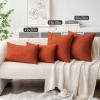 MIULEE Pack of 2 Couch Throw Pillow Covers 18×18 Inch Soft Gold Chenille Pillow Covers for Sofa Living Room Spring Home Decor Couch Solid Dyed Cases(Rust)