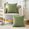 MIULEE Pack of 2 Couch Throw Pillow Covers 18×18 Inch Soft Gold Chenille Pillow Covers for Sofa Living Room Spring Home Decor Couch Solid Dyed Cases(Sage Green)