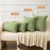MIULEE Pack of 2 Couch Throw Pillow Covers 18×18 Inch Soft Gold Chenille Pillow Covers for Sofa Living Room Spring Home Decor Couch Solid Dyed Cases(Sage Green)