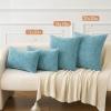 MIULEE Pack of 2 Couch Throw Pillow Covers 18×18 Inch Soft Gold Chenille Pillow Covers for Sofa Living Room Spring Home Decor Couch Solid Dyed Cases(Smoke Blue)