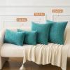 MIULEE Pack of 2 Couch Throw Pillow Covers 18×18 Inch Soft Gold Chenille Pillow Covers for Sofa Living Room Spring Home Decor Couch Solid Dyed Cases(Teal)