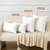 MIULEE Pack of 2 Couch Throw Pillow Covers 18×18 Inch Soft Gold Chenille Pillow Covers for Sofa Living Room Spring Home Decor Couch Solid Dyed Cases(White)