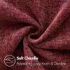 MIULEE Pack of 2 Couch Throw Pillow Covers 18×18 Inch Soft Gold Chenille Pillow Covers for Sofa Living Room Spring Home Decor Couch Solid Dyed Cases(Wine Red)