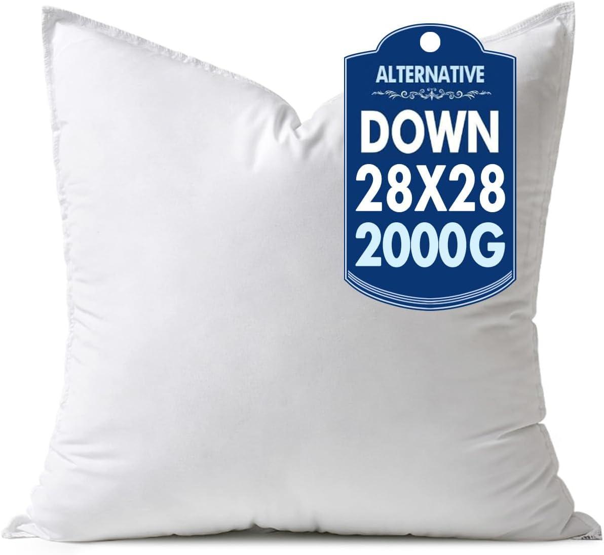 imageMIULEE 24x24 Down Alternative Pillow Insert Euro Decorative Throw Pillow 24 x 24 Inch Body Bed Sleeping Ultra Soft Fluffy Form for Sofa Couch Bed1