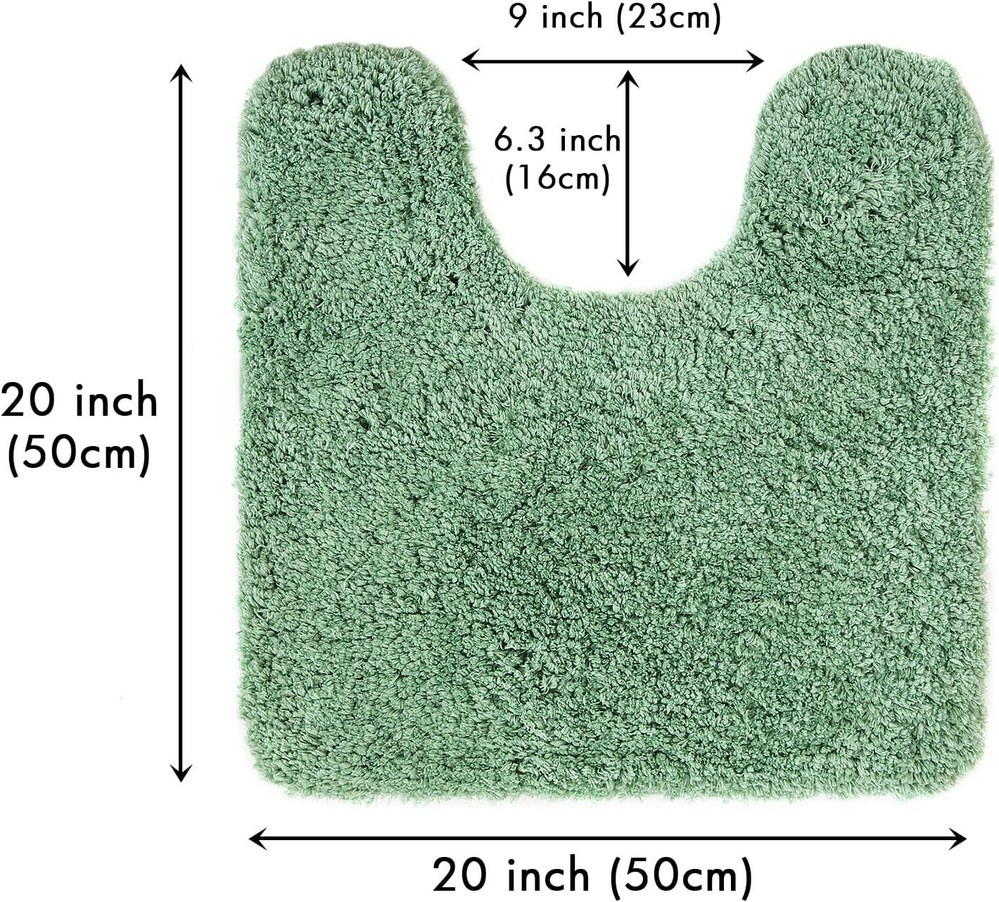 imageMIULEE Burnt Orange Extra Thick Non Slip Bathroom Rug Fall Shaggy Soft Bath Mat Plush Microfiber Absorbent Water for Shower Tub Machine Washable 16x24 InchesSage Green