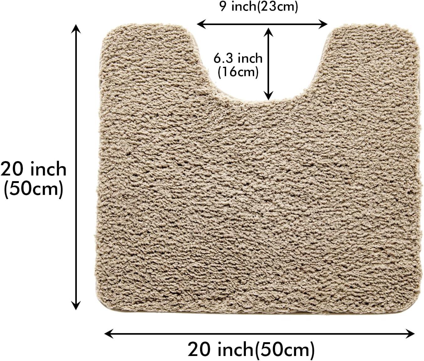 imageMIULEE Burnt Orange Extra Thick Non Slip Bathroom Rug Fall Shaggy Soft Bath Mat Plush Microfiber Absorbent Water for Shower Tub Machine Washable 16x24 InchesTan