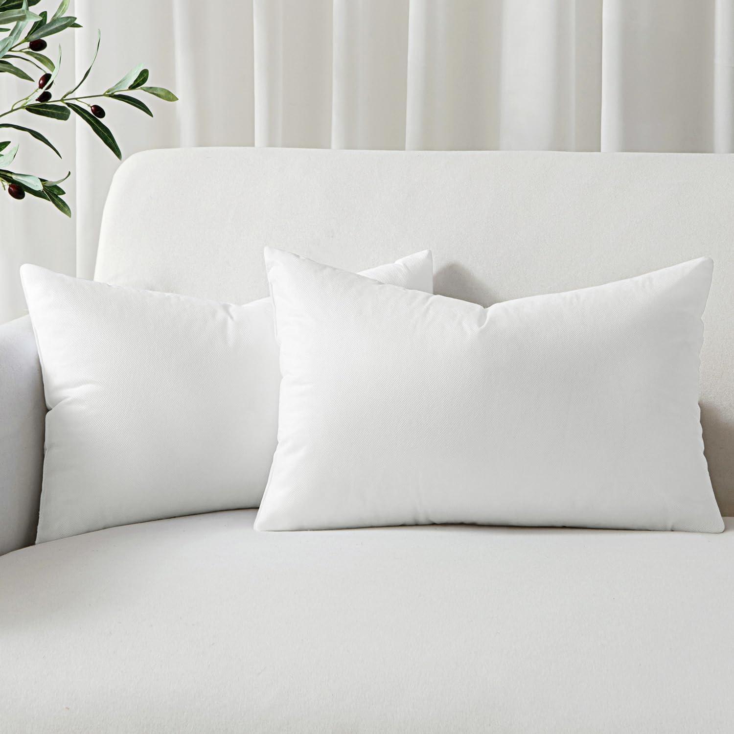 imageMIULEE Set of 2 Throw Pillow Inserts 20x20 Inches 100 Virgin Filling Nonwoven Pillow Inserts for Couch Sofa Living Room4