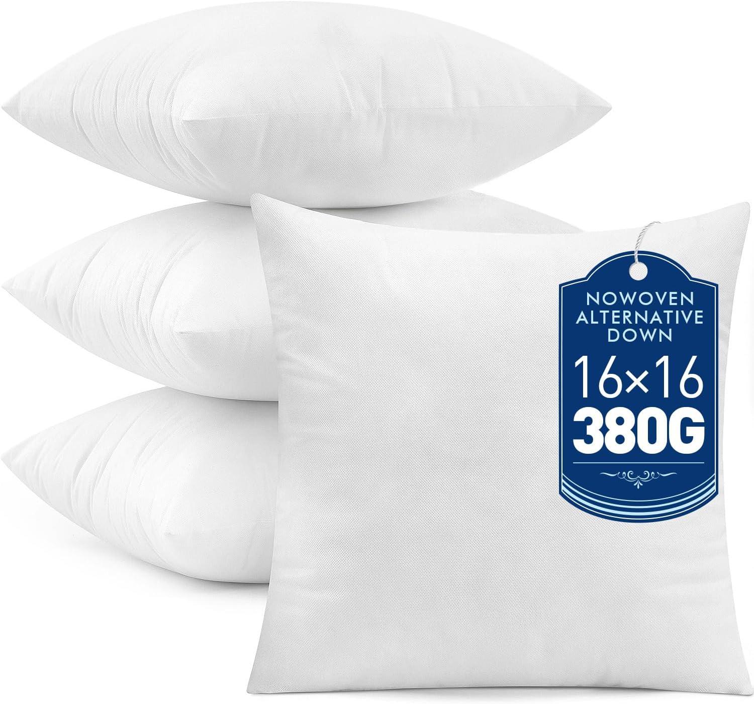 imageMIULEE Set of 2 Throw Pillow Inserts 20x20 Inches 100 Virgin Filling Nonwoven Pillow Inserts for Couch Sofa Living Room4