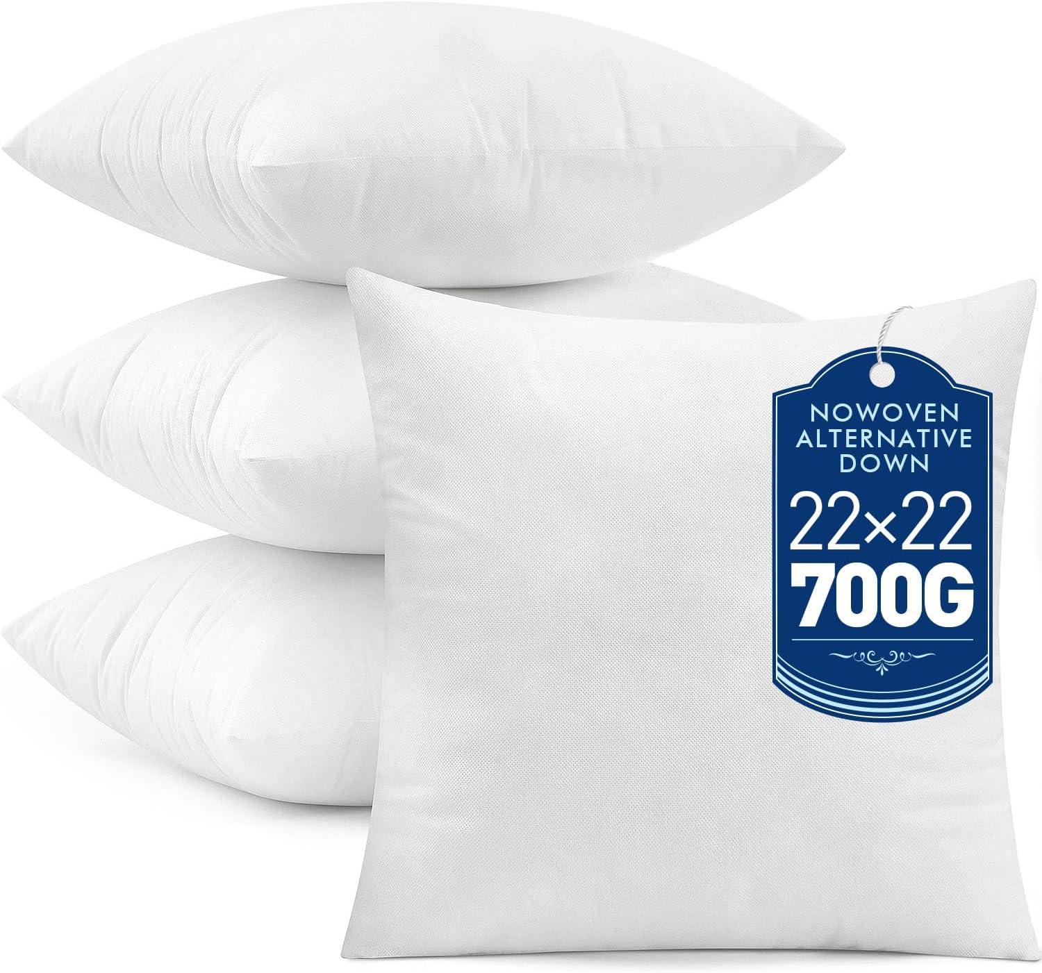 imageMIULEE Set of 2 Throw Pillow Inserts 20x20 Inches 100 Virgin Filling Nonwoven Pillow Inserts for Couch Sofa Living Room4