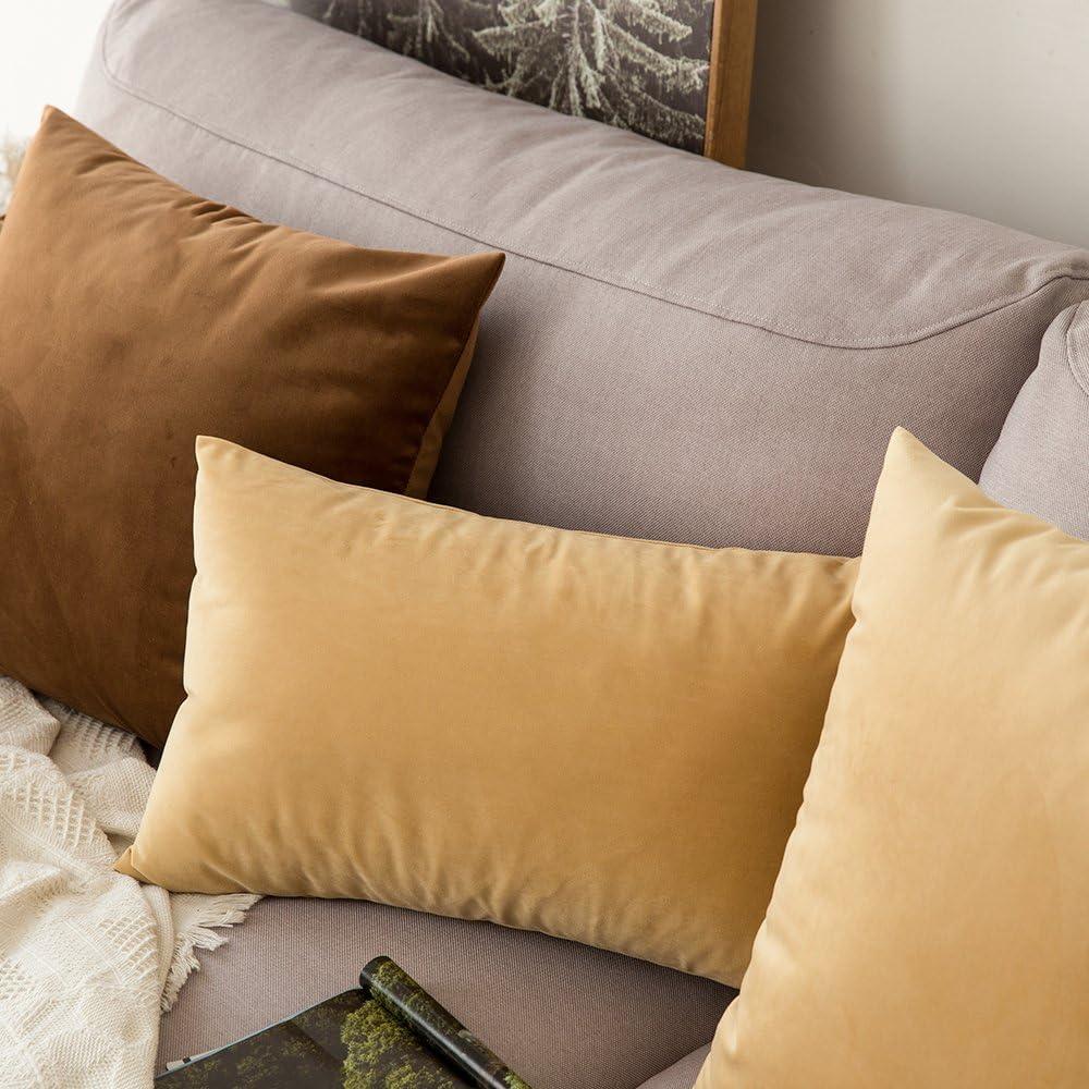 imageMIULEE Velvet Pillow Cover Soft Luxury Christmas Decorative Throw Pillow Cover Single Lumbar Rectangle Cushion Case Home Decor for Couch Sofa Bedroom12x20 Inch Wine RedChocolate