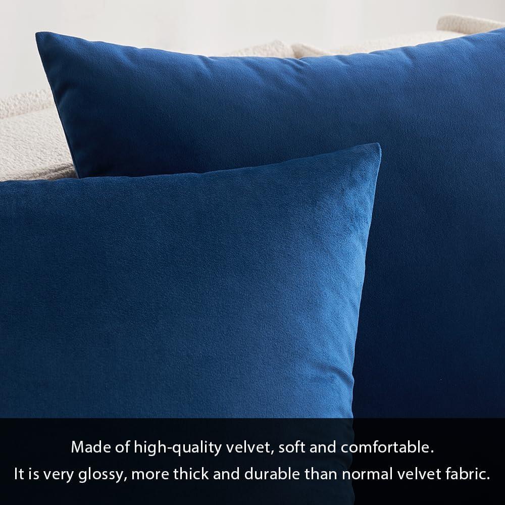imageMIULEE Velvet Pillow Cover Soft Luxury Christmas Decorative Throw Pillow Cover Single Lumbar Rectangle Cushion Case Home Decor for Couch Sofa Bedroom12x20 Inch Wine RedDark Blue