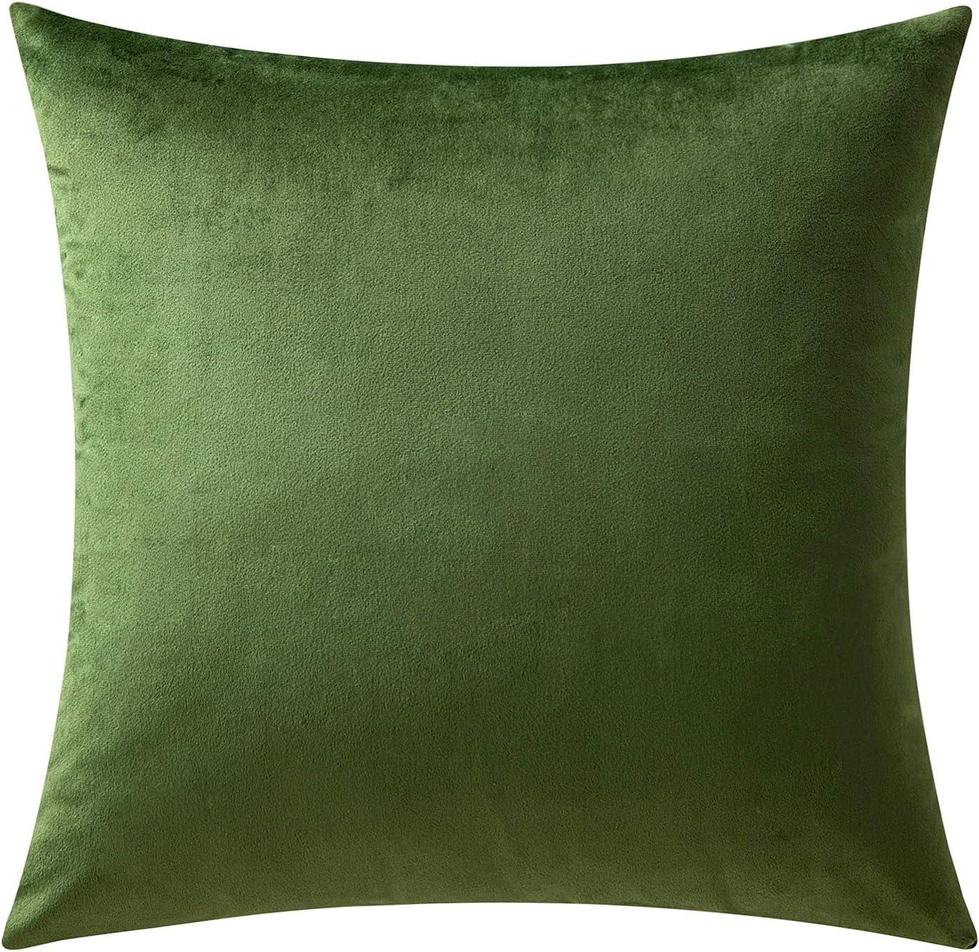 imageMIULEE Velvet Pillow Cover Soft Luxury Christmas Decorative Throw Pillow Cover Single Lumbar Rectangle Cushion Case Home Decor for Couch Sofa Bedroom12x20 Inch Wine RedMoss Green