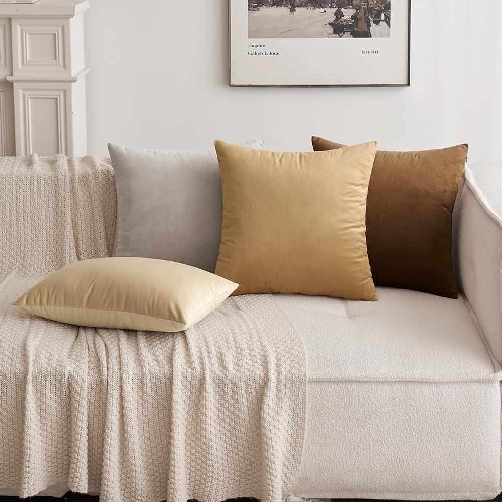 imageMIULEE Velvet Pillow Cover Soft Luxury Christmas Decorative Throw Pillow Cover Single Lumbar Rectangle Cushion Case Home Decor for Couch Sofa Bedroom12x20 Inch Wine RedChocolate